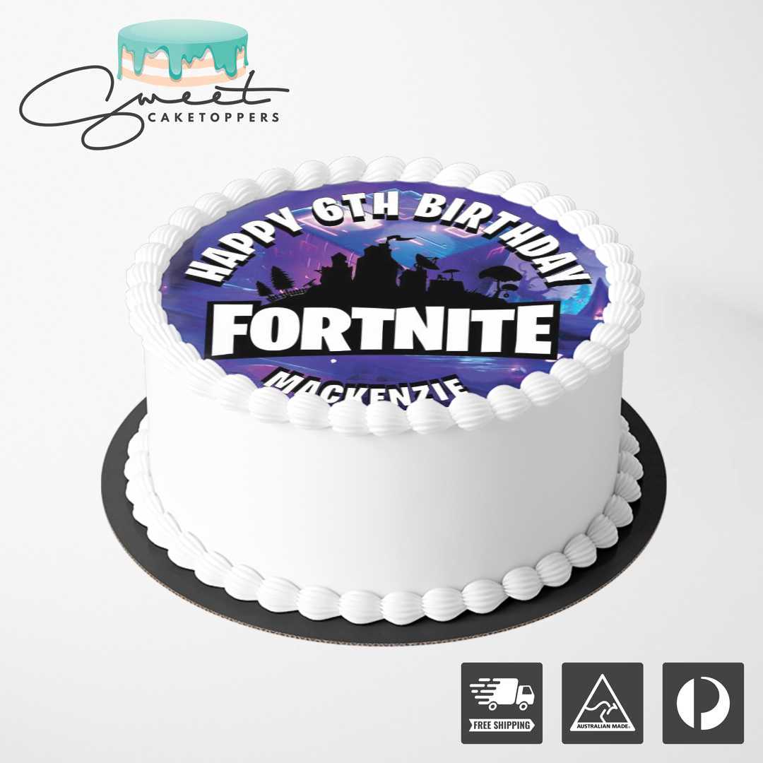 Fortnite pre-cut Edible Icing Cake Topper OR Ribbon 03 - Easy to use | eBay