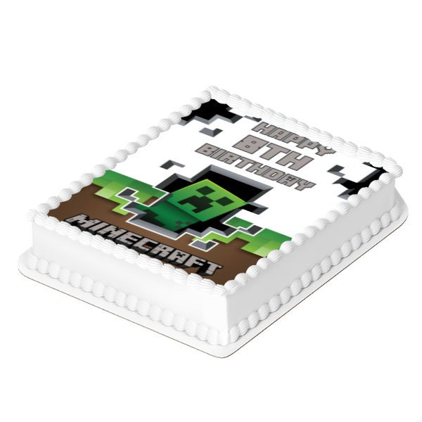 Minecraft Just Age Personalised Edible Cake Toppers